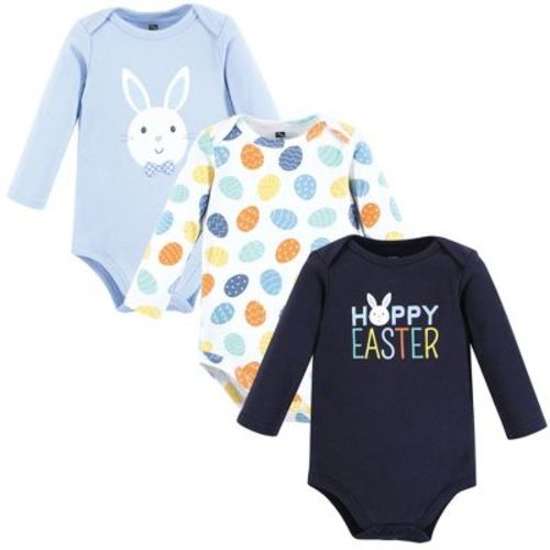 Hudson Baby Cotton Long-Sleeve Bodysuits, Hoppy Easter, 3-6 Months