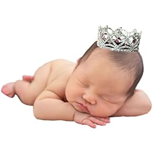 Infant Baby Girl Boy Crown Photo Shoots Headband for Newborn Crystal Princess Party Headwear Photography Props