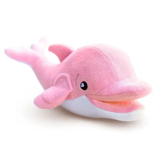 SoapSox Kids Exfoliating Bath Scrub (Ava The Pink Dolphin) - Soft Animal Toy Wash Cloth Sponge with Soap Pocket Insert - Fun Loofah Characters for Babies, Kids and Children