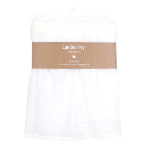 Signature White Voile Ruffled Crib Skirt