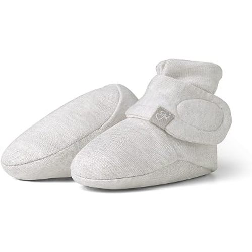 goumikids Preemie Baby Booties Organic Cotton Viscose Stay-On, Storm Gray