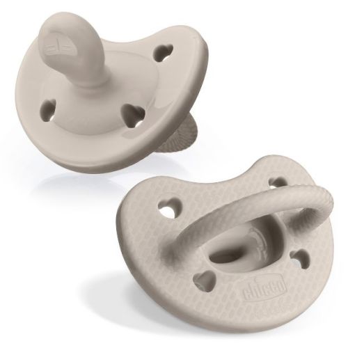 Chicco New PhysioForma Luxe Pacifier 6-16 Months - Gray - 2pk