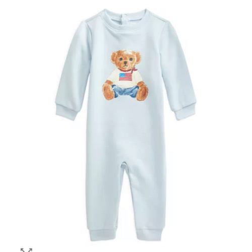 Polo Unisex Polo Bear Fleece Coverall - Baby