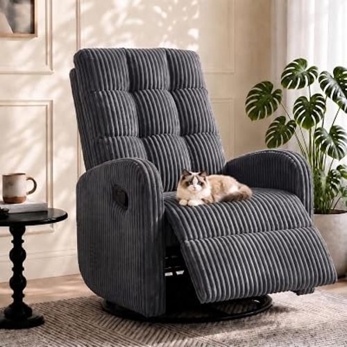 Nursery Glider Recliner with Adjustable Backrest, Nursery Rocking Chair