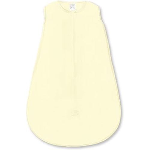 SwaddleDesigns Baby Sleep Sack 6-12 months, Cotton Knit Wearable Blanket with 2-way Zipper, Non-Weighted Sleeping Sack for Safer Sleep, Pastel Yellow, Medium
