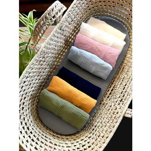 Organic Cotton Double Gauze - Custom Fitted Sheet – Baby Moses Basket