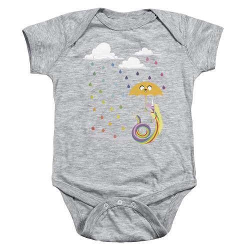 Trevco CN432-SS-1 Adventure Time & Lady in the Rain Infant Snapsuit, Athletic Heather - Small - 6 Months