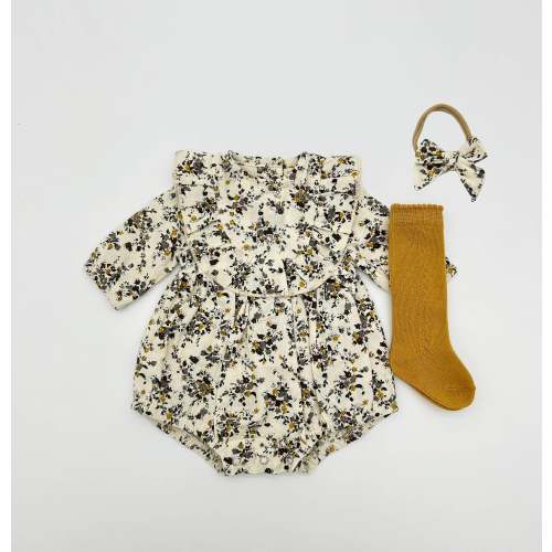 Charlotte Vintage Romper Set – Olive and Cradle