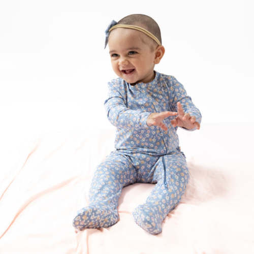 Angel Dear Country Calico - 2 Way Zipper Ruffle Back Footie