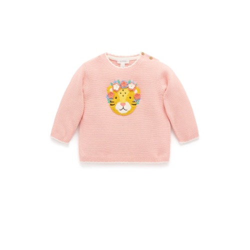Embroidered Frida Knit Sweater, 6-12M