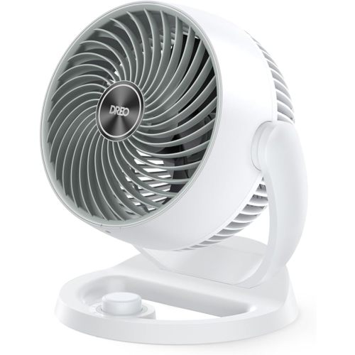 DREO Fan for Bedroom, 12 Inches, 70ft Powerful Airflow, 25db Quiet Table Air Circulator Fans for Dorm Room, 120° Adjustable Tilt, 3 Speeds, Desktop Fan for Home, Office, Kitchen