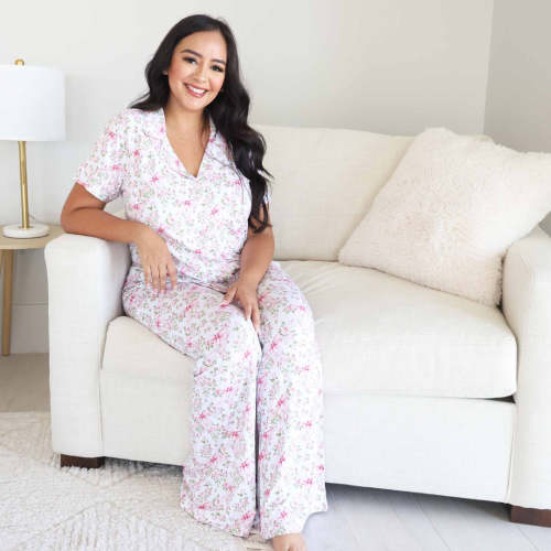 Women's Two Piece Flare Lounge Set | Bows in Bloom