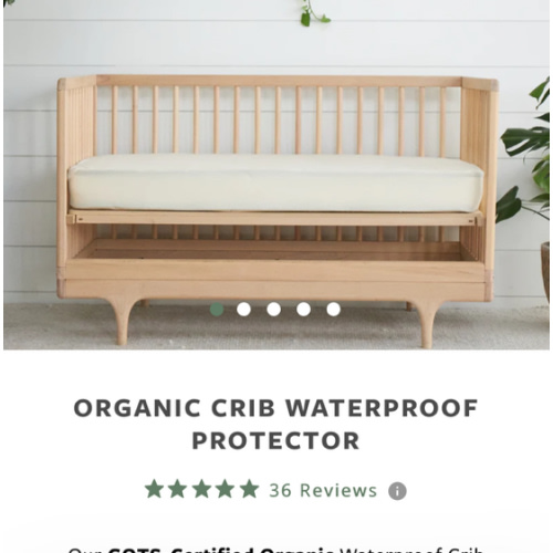 Organic Waterproof Crib Protector Pad | Avocado Green Mattress