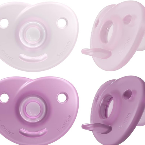 Philips Avent Soothie Heart Pacifier, Pink/Light Pink, 0-3 Months, 4 Pack, SCF099/42