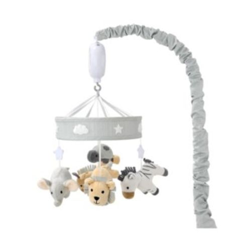Safari Musical Baby Mobile Crib with 12 Soothing Lullabies, Grey Safari Celestial