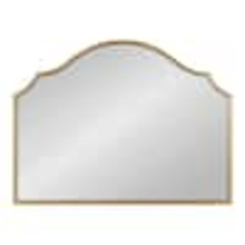 Kate and Laurel Leanna 18 in. H x 24 in. W Glam Arch Framed Gold Wall Mirror 220509