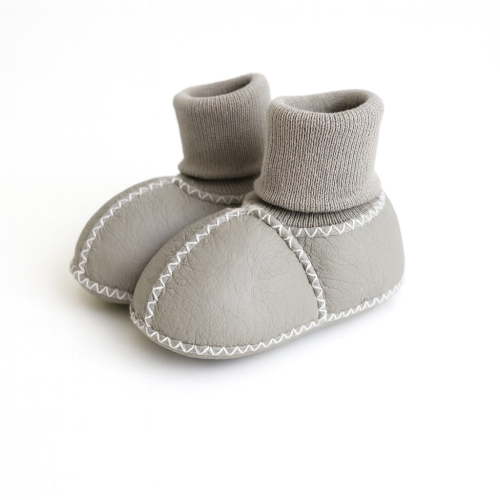 Cozy Baby Booties - Dove Grey | 100% Organic - – Finn + Emma