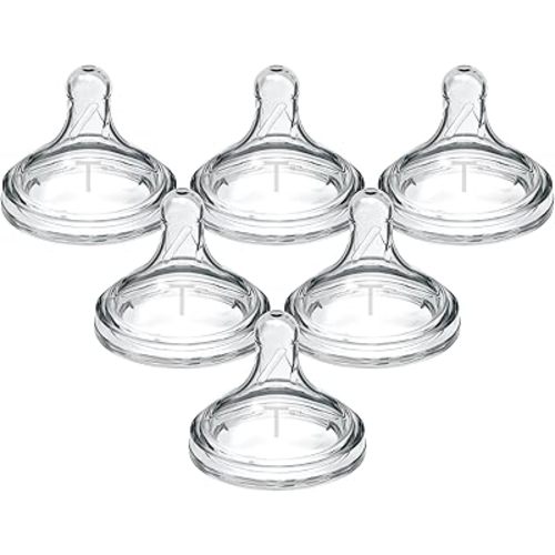Dr. Brown's Wide-Neck Anti-Colic Level T Baby Bottle Nipple, 6-Pack