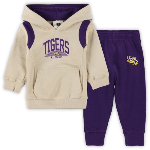 LSU Tigers Wes & Willy Infant Colorblock Pullover Hoodie and Sweatpants Set