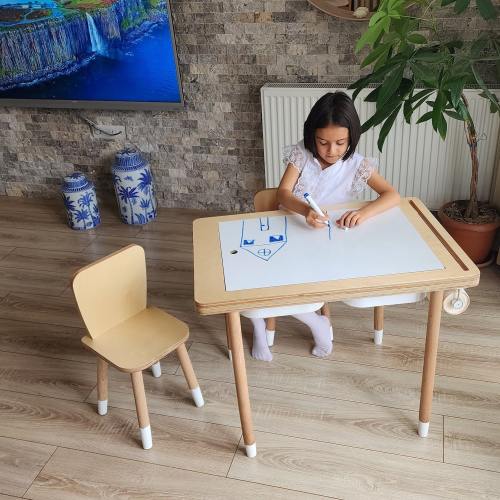Gift For Granddaughter, Activity Sensory Table, Water Sand Playing, Montessori Furniture, Naturel Wooden Child Table, Flisat Bins, Picture