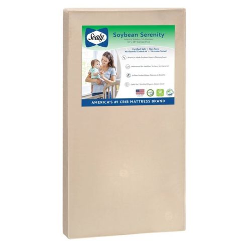 Sealy Nature Couture Soybean Serenity Crib Mattress: Hypoallergenic, Waterproof Cover, Firm, 5-Inch Thickness