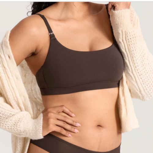 Cotton Scoop Neck Nursing Bralette