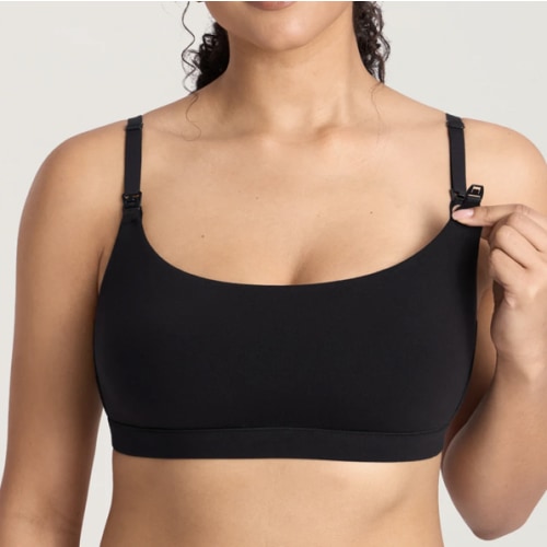 Cotton Scoop Neck Nursing Bralette