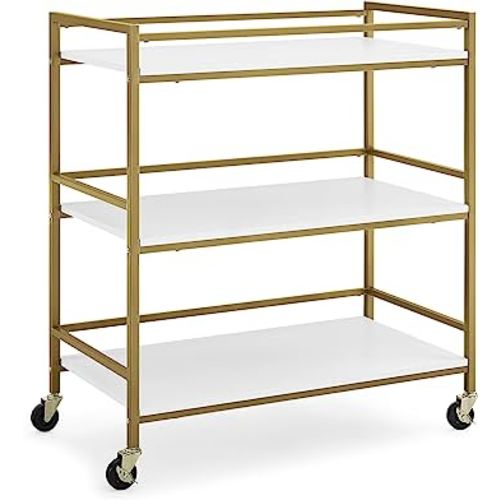 Delta Children Jade Changing Table/Cart, White Melamine/Bronze