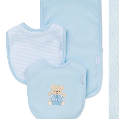 Cute Bear Bib & Burp Set