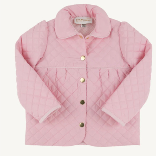 Carlyle Quilted Coat - Palm Beach Pink with Hamptons Hot Pink Micro Do
