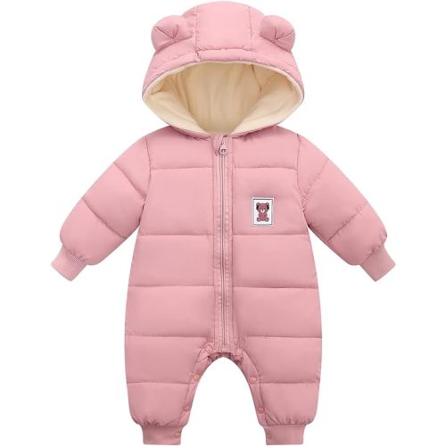Fumdonnie Baby Boys Snowsuit Toddler Bear Clothes Infant Coat Winter Jacket 0-3 3-6 Months