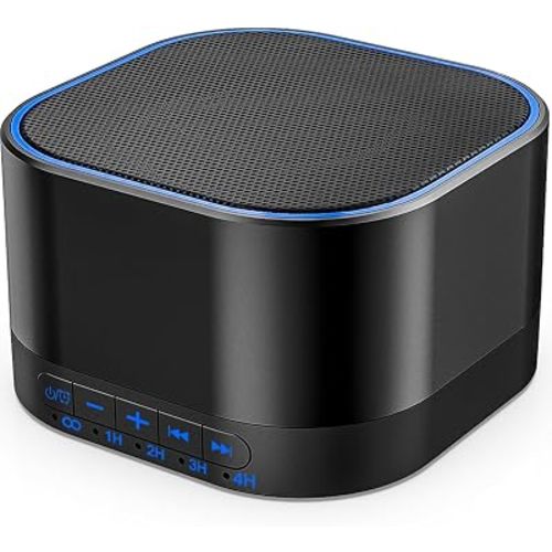 Máquina de sonido blanco Magicteam con 20 sonidos naturales relajantes sin bucle, función de memoria, 32 niveles de volumen, alimentada por CA o USB y temporizador de terapia de sonido para dormir
