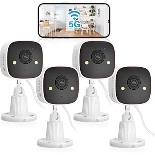 Jennov 2K WiFi Security Camera Indoor/Outdoor, Plug-in Home Surveillance Cam with Color Night Vision, Human Motion Detection, 2-Way Audio, IP66 Waterproof, Baby & Pet Monitor, 5G/2.4G