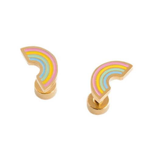 Pastel Rainbow Stud Earrings – Pip Pop Post