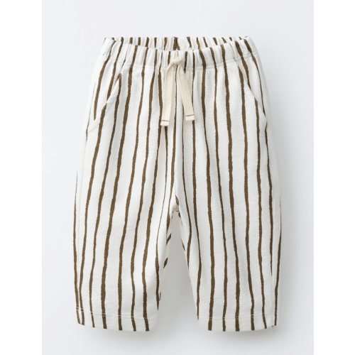 STRIPED BAGGY PANTS - Light ecru | ZARA United States