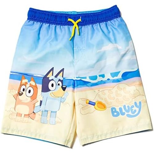 Bluey Bingo UPF 50+ Swim Trunks Bathing Suit Toddler to Little Kid Sizes (2T - 7-8)