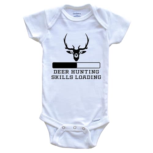Deer Hunting Skills Loading Funny Hunting Humor One Piece Baby Bodysuit