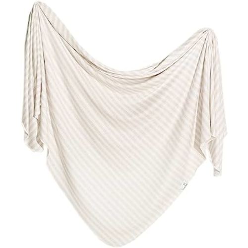 Copper Pearl Large Premium Knit Baby Swaddle Receiving Blanket Coastal