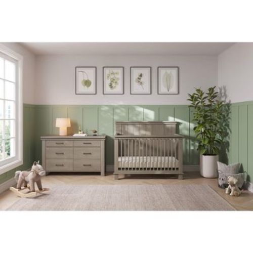 Child Craft Denman Crib and Dresser Nursery Set, 2-Piece, Includes 4-in-1 Convertible Crib and Dresser
