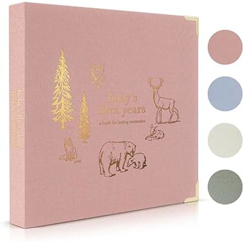 Keepsake Baby Memory Book for Boys and Girls - Timeless First 5 Year Book | Neutral Journal Scrapbook or Photo Album - Record a Baby Milestone for Every Event from Birth to Age 5
