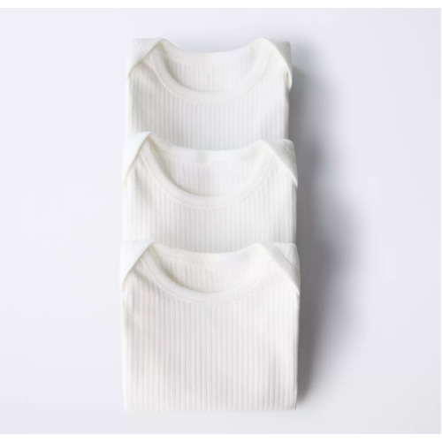 THREE-PACK OF RIBBED SLEEVELESS BODYSUITS - Oyster-white | ZARA United States