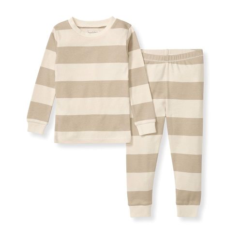 Burt's Bees Baby Boys' 2-Piece Long Sleeve Tee and Pants Organic Cotton Pajama Set