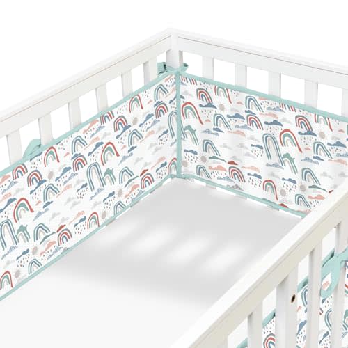 2 in1 Mesh Sets, Anti-Collision,Full Coverage on All Sides,Suitable for Full-Size (Rainy Rainbow)