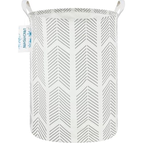 LANGYASHAN Laundry Basket Canvas Fabric Collapsible Organizer Basket for Storage Bin Toy Bins Gift Baskets Bedroom Clothes Children Nursery Hamper (Arrowhead)