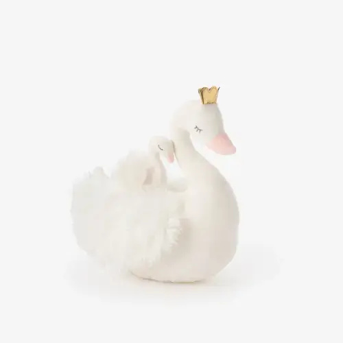 Mama + Baby Swan Plush Toy Set – Elegant Baby