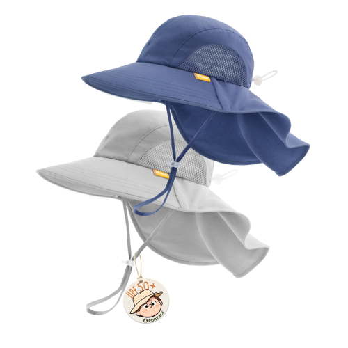 FURTALK 2PC Toddler Kids Sun Hat UPF 50+ Sun Protective Bucket Hat
