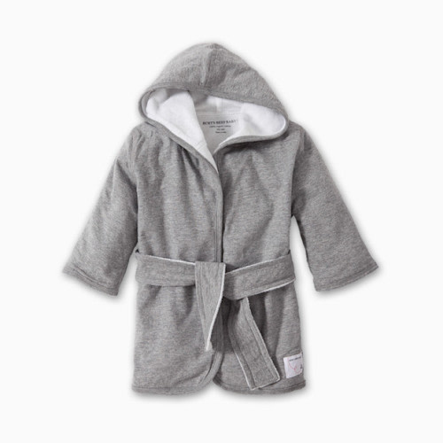 Burt's Bees Baby Infant Organic Hooded Robe - Heather Grey, 0-9 Months