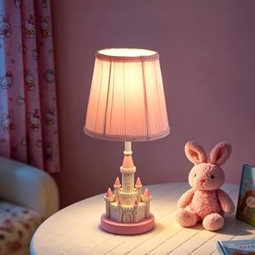 Princess Castle Table Lamp, Pink
