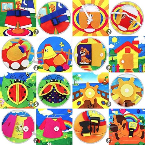 Infant Soft Book, Baby Books 6 to 12 Months, Cute Montessori Educational Newborn Baby Toys 0-3 Months, Nontoxic Fabric Touch & Feel Crinkle Cloth Books for Babies, Infants, Toddlers Visual Stimulating