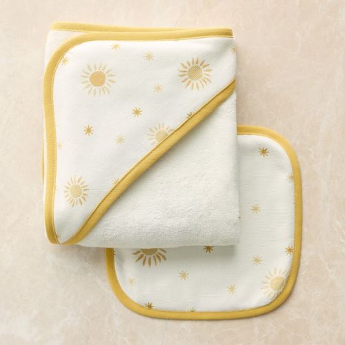 Sunshine Nursery Bath Wrap & Wash Cloth Set